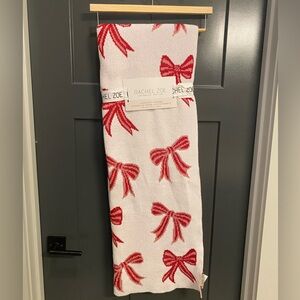 Rachel Zoe Viral Red Bow Throw Blanket